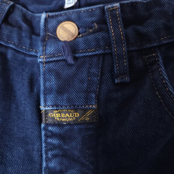Marithe Francois Girbaud Blue Jeans Womens 9/10 Short Logo Denim Pants FLAW - Picture 11 of 16